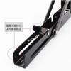 KOCOMART Folding Shelf Brackets, 25cm L-Shaped Brackets, 100kg Load Capacity, Set of 4 (Black)