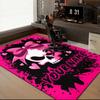 1PC Custom Name Skull Bow Theme Floor Mat Ideal for Living Room, Game Rooms, Office, Bedroom,Floor Mat Playful Design