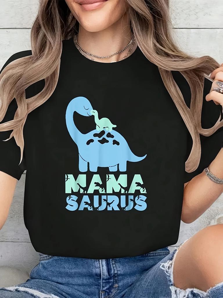 Mama Saurus Dinosaurier Mama Süßes Familien-Partner-T-Shirt