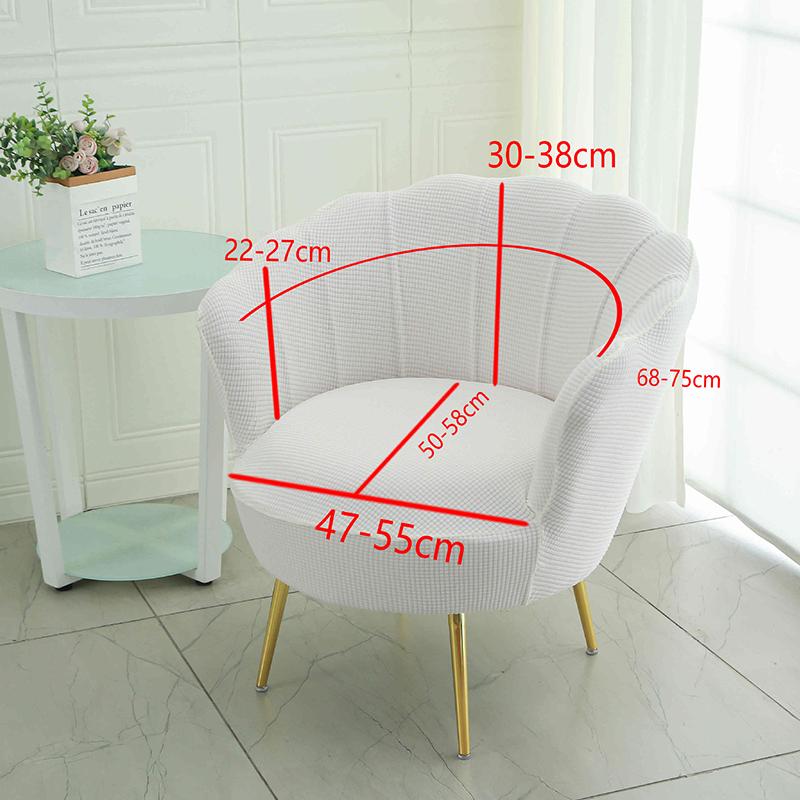 Schminkstuhl Sofa Blütenblatt Stuhlbezug Elastisch Polarfleece Hoher Sessel Hocker Staubschutzhüllen für Schlafzimmer Heim Lesezimmer Dekoration