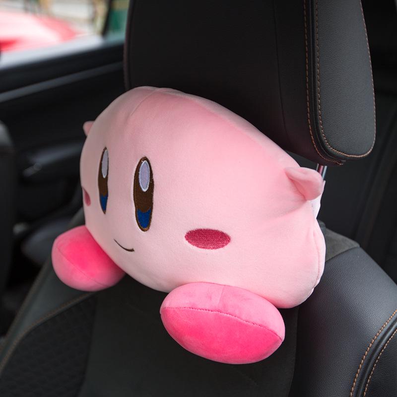 

Kirby Cartoon Car Headrest Neck Support Pillow 35x25cm