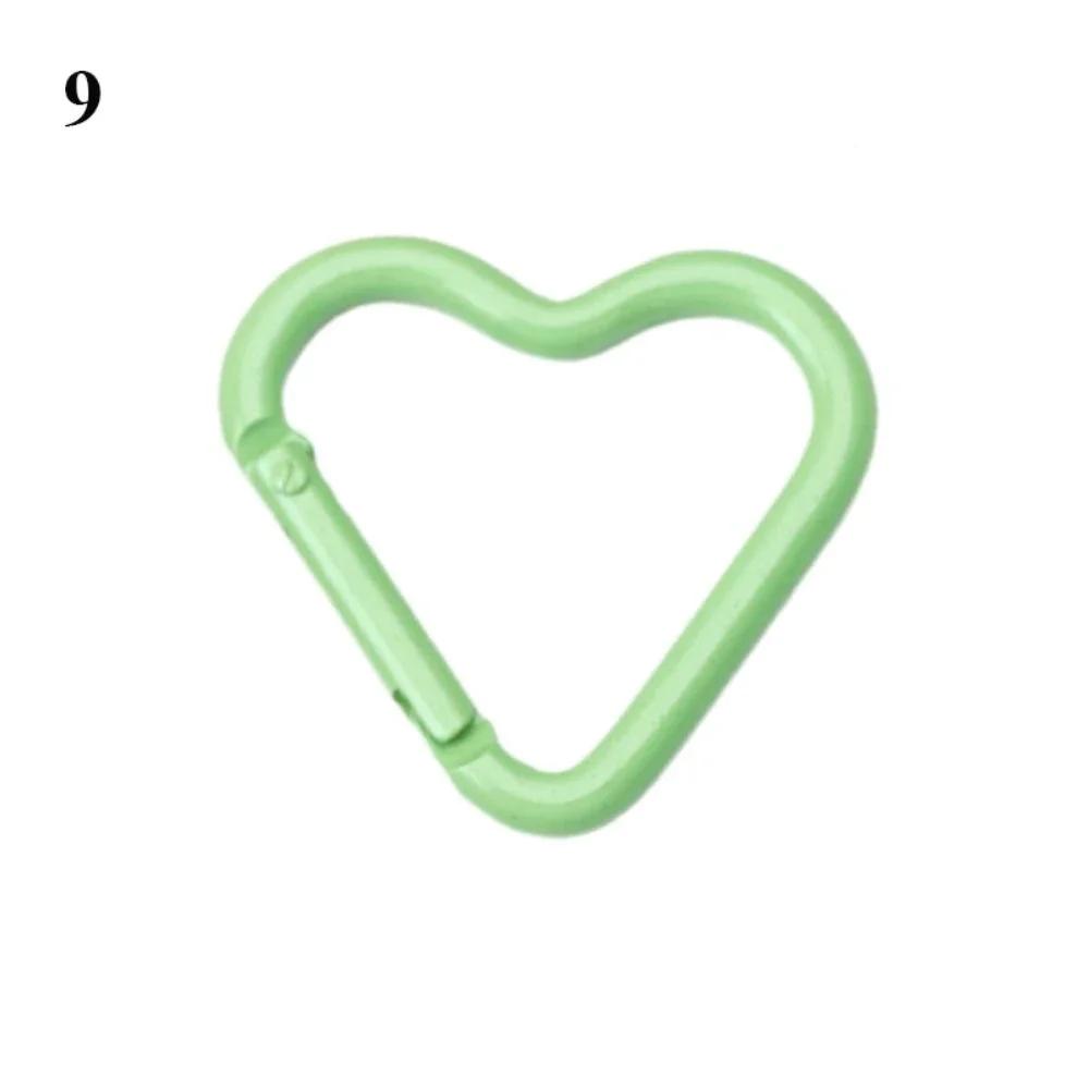 Heart-shaped Aluminum Carabiner Keychain Clip Outdoor Tools Water Bottle Keyring Hook Hanging Buckle Travel Kit Accessories