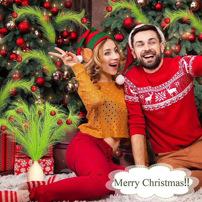 2PC Firework-Inspired Wall Decorations Holiday Mall Decoration Supplies Realistic Silk Reeds for Events Durable & Safe 43cm