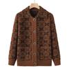 Women's Spring/Fall Knit Cardigan for Mature Women with Long Sleeves and Lapel Collar