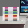 12pcs Clear Plastic File Boxes, Multi-Color Document Organizers W/ Buckle Closure, Rectangular Storage Cases for Office, School