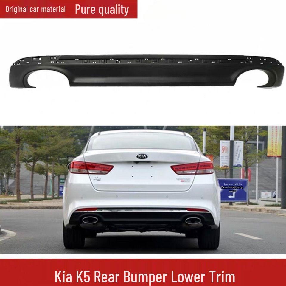 Compatible with Kia 2016-2018 K5 Rear Bumper Trim. Fits Double or Single Exhaust.