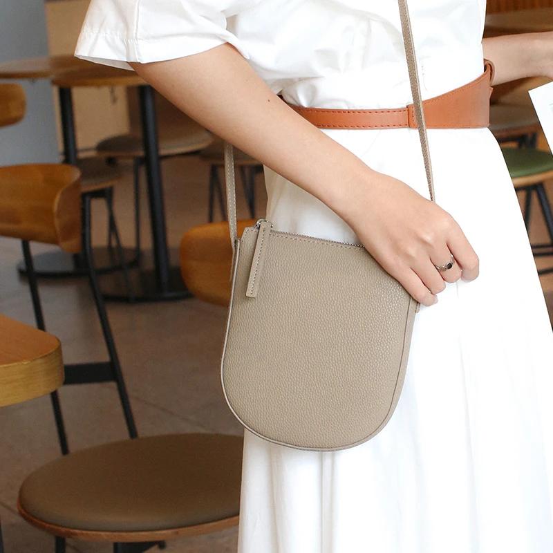 

Women s Cow Genuine Leather Versatile Fashi Phe Bag Female Office Messenger Small Shoulder Bag Ladies Cowhide Crossbody Bags 17x5x19cm серый