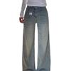 Women's Pear-Shaped Wide Leg Jeans - Plus Size, Slimming, Loose Fit, Autumn/Winter.