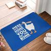 Goose Game Style Non-Slip Polyester Doormat - "Mess with The Honk" Bath and Living Room Rug, Indoor/Outdoor Entryway Mat
