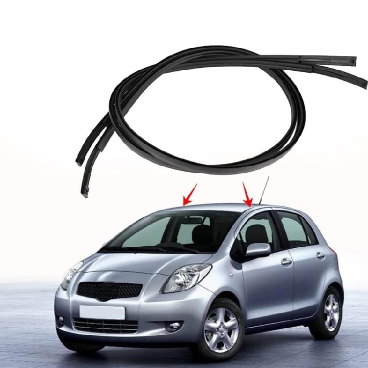 2Pcs Roof Rail Weatherstrip Seal Trim EPDM Rubber Roof Drip Channel Seal 75551-52130 for 2007 to 2011 Automotive