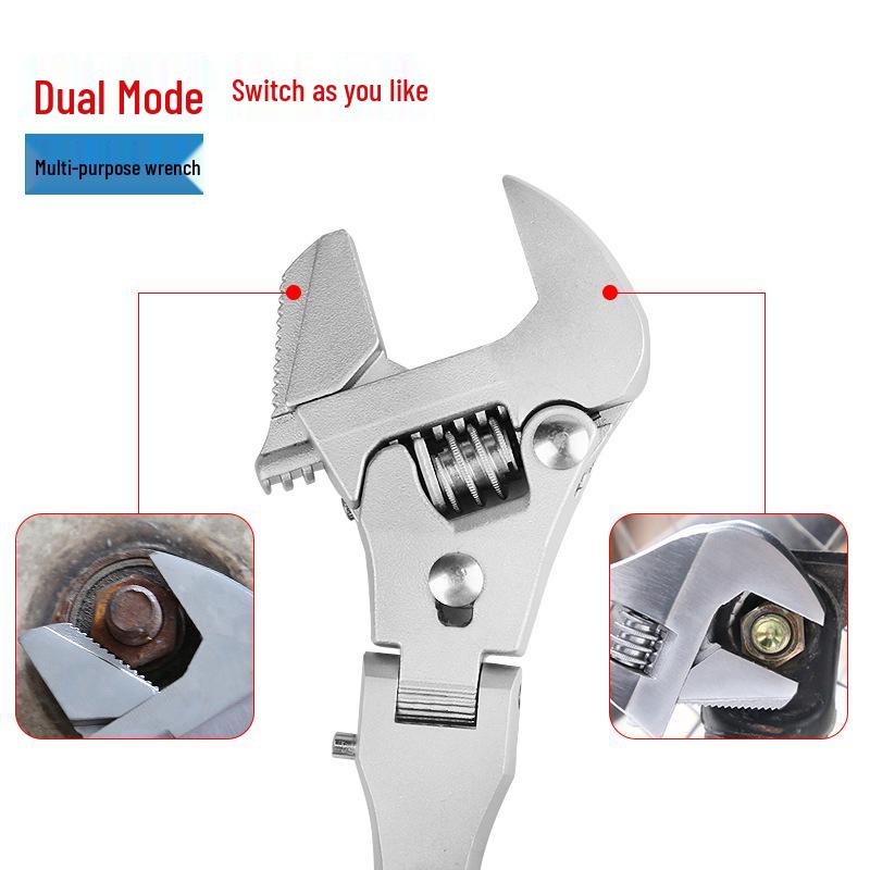 10-Inch Extendable 5-in-1 Multifunctional Ratchet Wrench for Plumbing and Air Conditioning