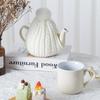 Cute Acrylic Knitted Tea Set for London Pottery, 2 Cup Size, Gift (Brown - One Piece)