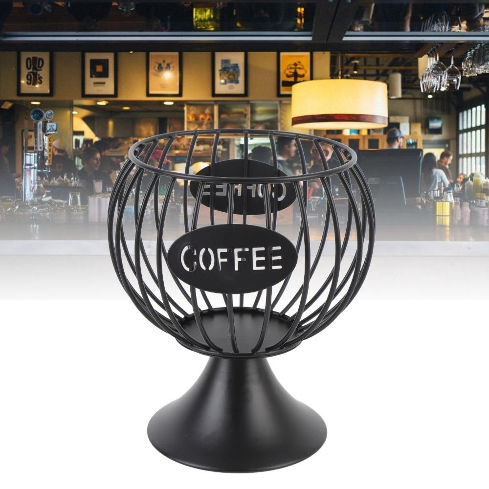 Weighted Base Coffee Pod Basket Iron Construction Coffee Pod Organizer For Home Desktop