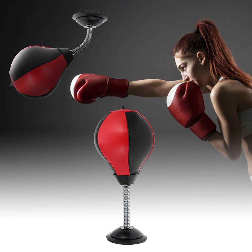 Boxing Punching Bag Speed Ball Desk Desktop Training Sparring Stress Release
