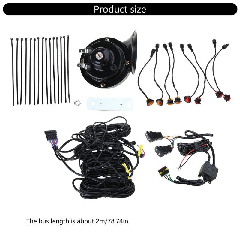 ATVs Turn Signal Kit Featuring High Brightness Lights With Intuitive Rockers Switch Suitable or Improved Driving Safety
