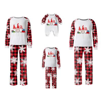Christmas Prints Family Matching Long Sleeve Tops+Pants Set Family Matching Sets