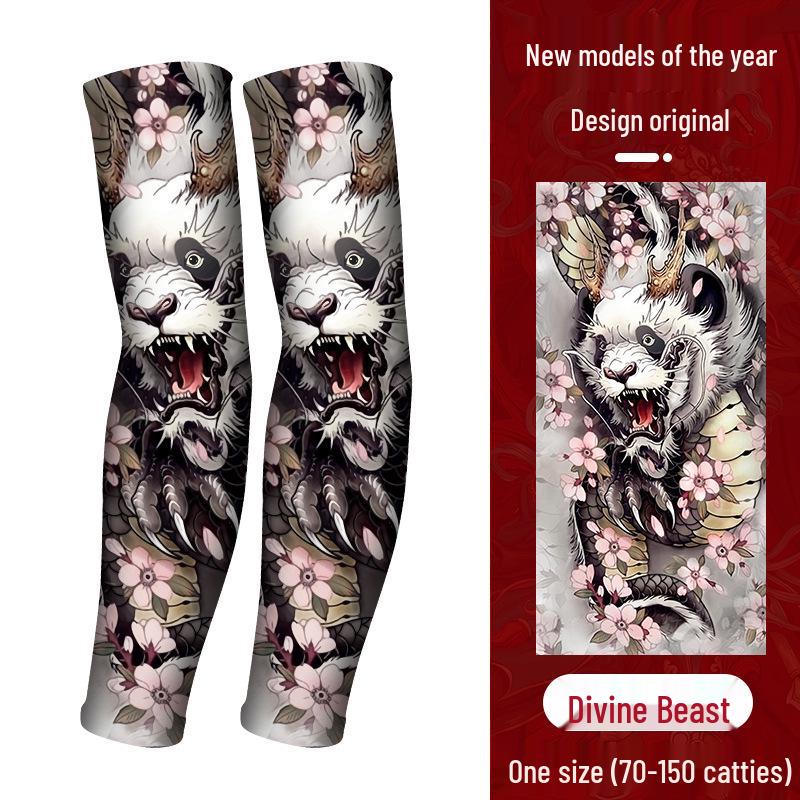 Men's Anti-UV Ice Silk Arm Sleeves: Driving, Cycling, Tattoo Protection