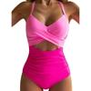 Leopard One Piece Swimsuit 2026 New Halter Push Up Swimwear Women Swimsuit Bathing Suit Beachwear Monokini Female Swimming Suits