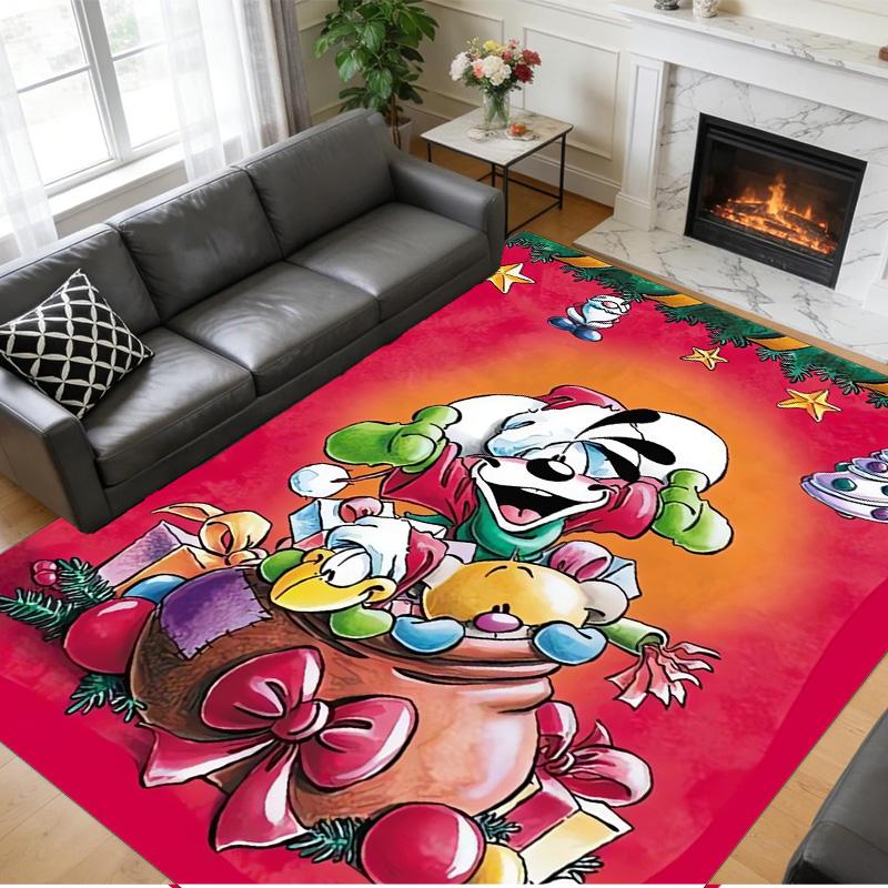 Diddl Print Crystal Velvet Plush Rug Anti?Slip Wear?Resistant Floor Carpet For Indoor Household Home Decoration