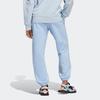 Adidas Drawstring Ribbed High-Waisted Sports Pants Unisex Pants Light-Blue IA7724