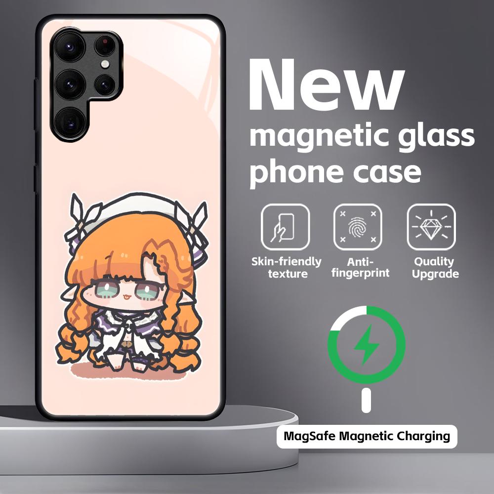 Wuthering Waves SIGRIKA  Phone Case For Samsung S26 S25 S24 S23 S22 S21 Plus Ultra Note20 Glass Magnetic Case
