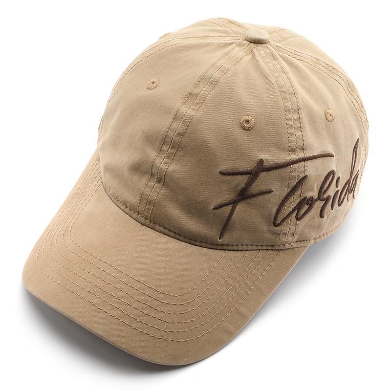 Cotton Baseball Cap For Men Women With Embroidered Letters And Curved Brim For Outdoor Sun Protection