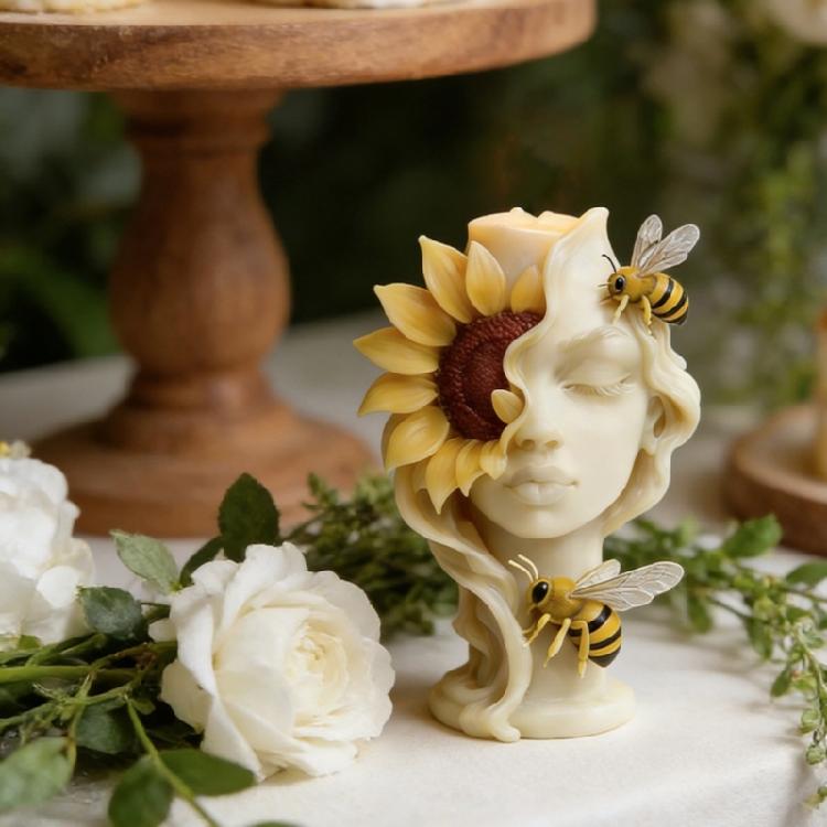 Flower Goddess Silicone Molds Lady Figurine Silicone Candle Molds For Handmade Candle Soap Decoration Anniversary Gift