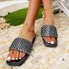 Fashion New Style Popular Women's Fashionable Flat Sandals with Artificial Pearl and Rhinestone Decoration Luxury Slippers Zapatos Mujer
