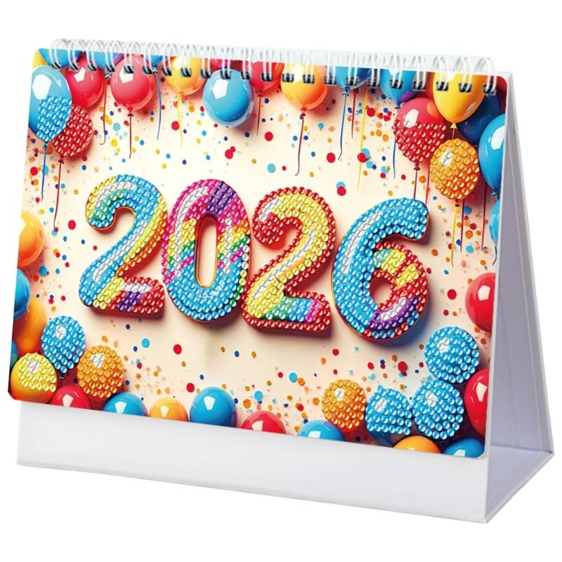 

Resin Rhinestones Calendar Friendly 2026 Crystal Calendar Artistic Time Management Tool With Long Lasting Shine Design