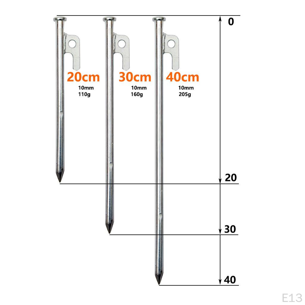 4 Piece Stainless Steel Strength, Camp Canopy, Awning, Rock Stakes, 10mm Dowel