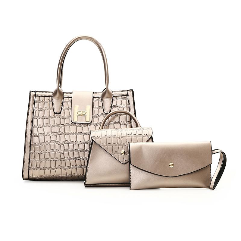 

Многосекционная женская сумка, новая сумка-мессенджер через плечо с каменным узором, модная и популярная портативная сумка-тоут. One Size