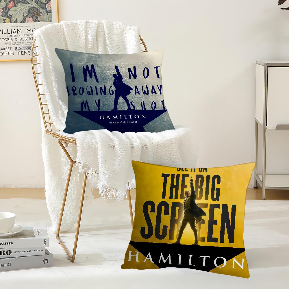 Classic Play Musical Hhamilton Pillow Case Suitable For Bedrooms Living Rooms Cars Home Decoration
