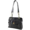 CHANEL Chain tote Tote Bag COCO Mark black Caviar skin Women Used
