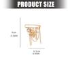 Gold Tone Flower Pin with Bead Drop Details and Chain Drape, Decorative Safety Pin Outfit Detail for Dresses, Knitwear, Scarves and Jackets
