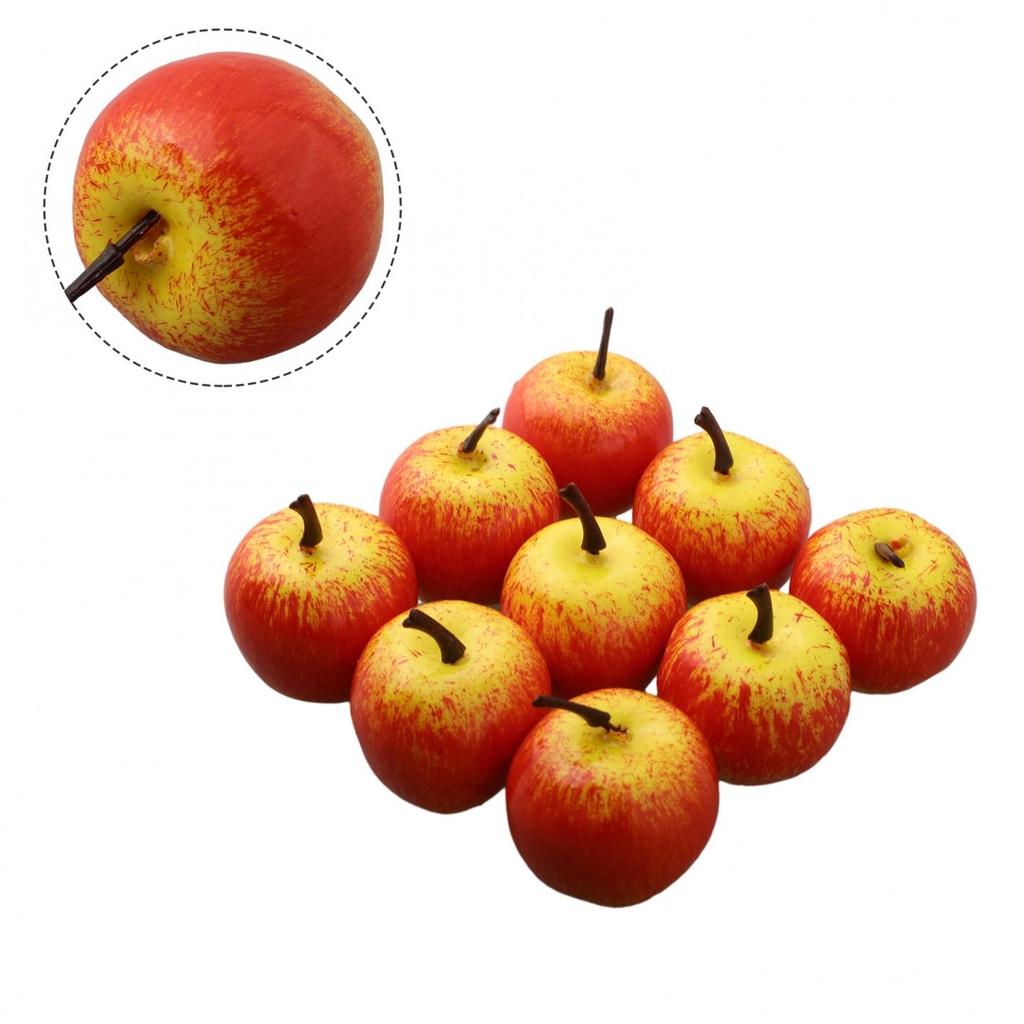 10Pcs Mini Simulation Super Small Apples  Plastic  Home Decor