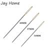 30Pcs Big Eyes Sewing Needles Stainless Steel Hand Stitching Needles Embroidery Needles with Clear Storage Tube DIY Sewing Tools