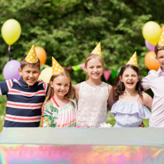 Față de masă cu sclipici, 3 bucăți, holografică, acoperită de masă, dreptunghiulară, discoteca, pentru decorațiuni pentru petrecerea de naștere