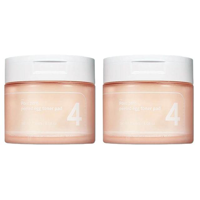 numbuzin - No. 4 Pore Zero Peeled Egg Toner Pad Bundle Set 2 pcs