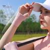 1 Pair Summer Sun Protection Golf Gloves Breathable Men Women Outdoor Sports UV Protection Fingerless Cooling Ice Silk Gloves Hand Sunshade Cover