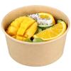 Handun 1100ml Kraft Paper Takeaway Bowls with PP Lids (600 Sets)