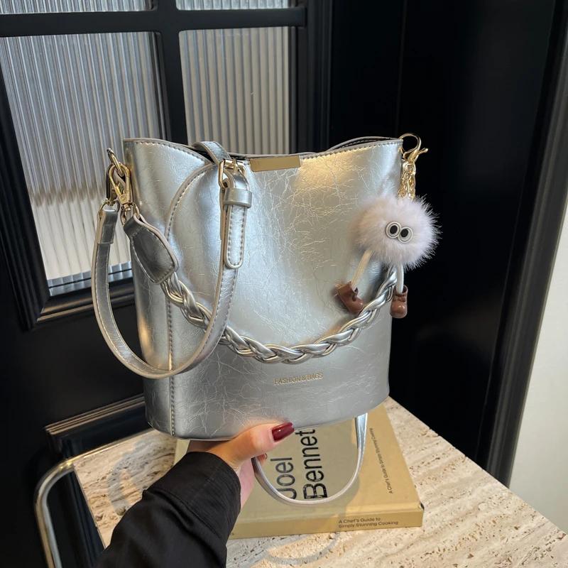 Швейные нитки PU Hasp женские сумки через плечо для поездок на работу базовый стиль — фото 5