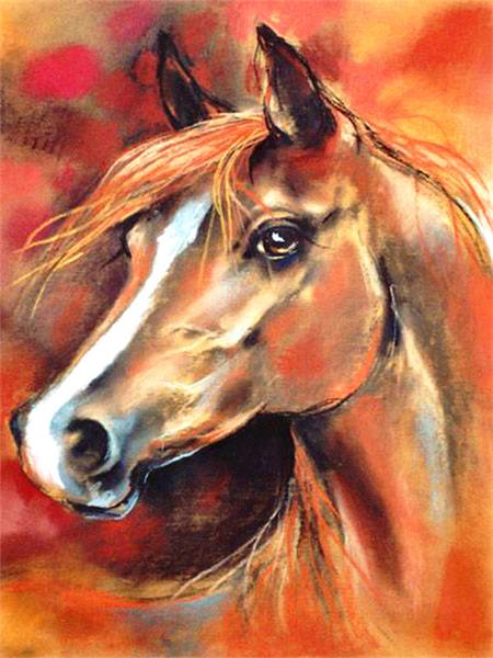 Pittura Diamante 5D Nuovi Arrivi Cavallo Ricamo Rotondo Completo Animali Mosaico Regalo Fatto a Mano Decorazione per la Casa