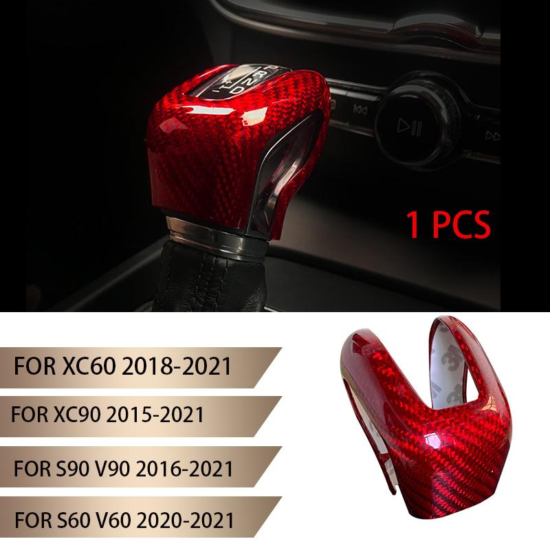for volvo S60 XC60 V60 V40 S80 S90 XC90 V90 carbon fiber pattern gear stick gear set gear handle car Accessories