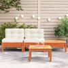 VidaXL Garden Sofa with Cushions and Footrest 2 Seater, Seat with Backrest, Patio Terrace Backyard Furniture 838182