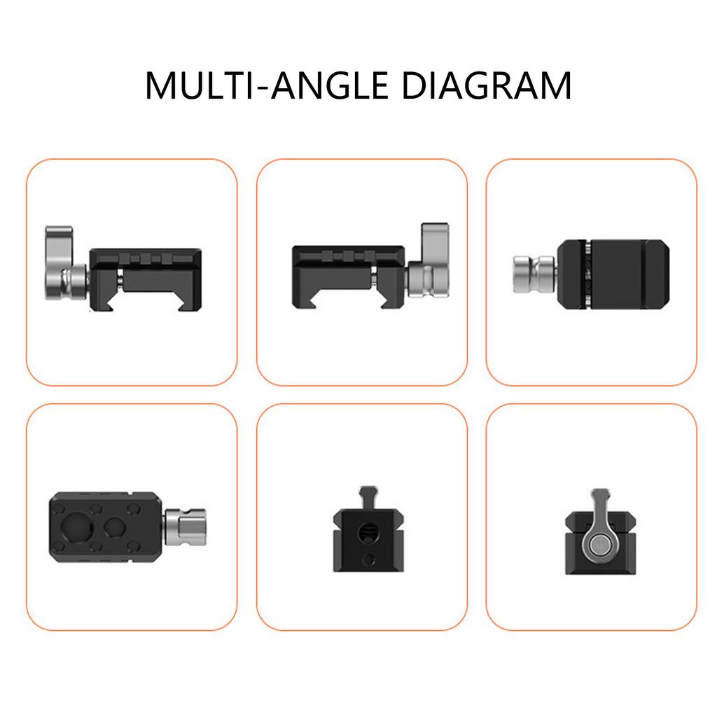 Lightweight Aluminum Sliding Rail Mount Clamp For Tripods Quick Release Design Compatibles 1/4 3/8 Camera Accessories