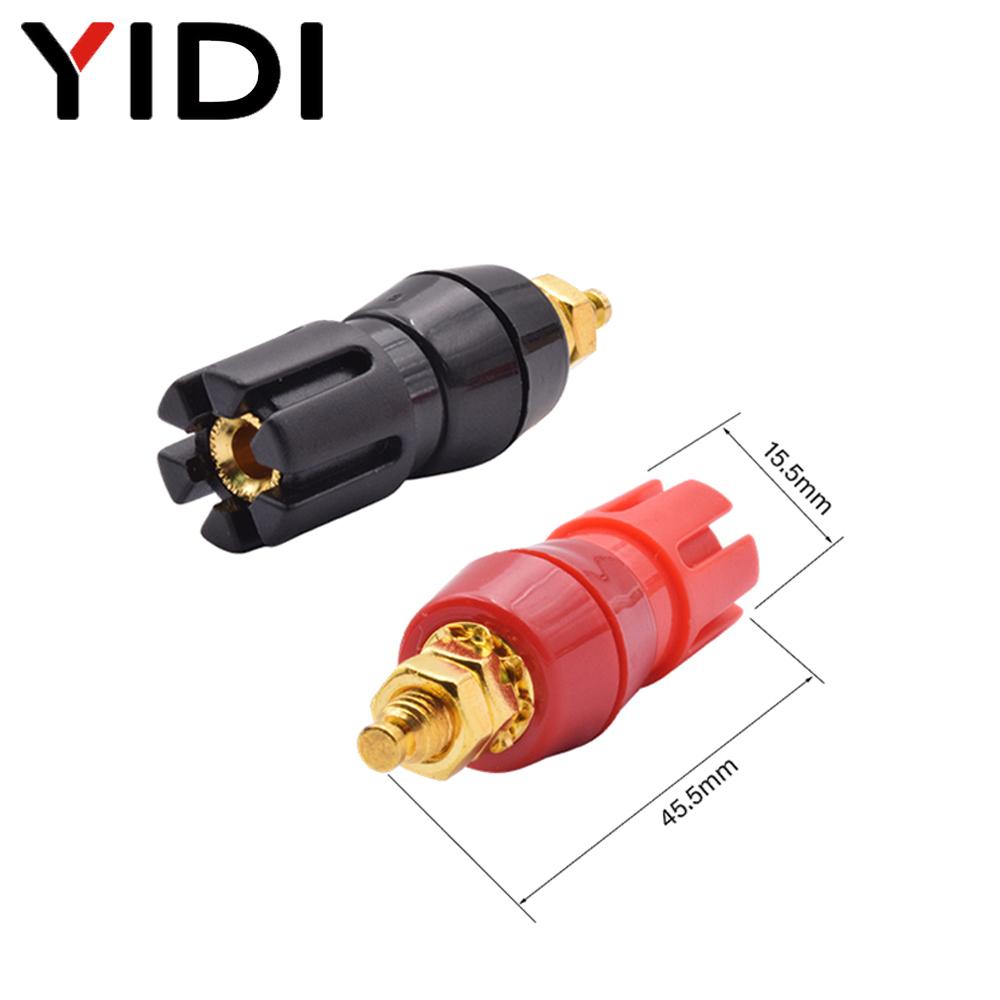 5 Pairs 10pcs Audio Sound Amplifier Speaker Binding Post Banana Plug 4mm Adapt Jack Socket Red Black Terminal Test Connector