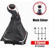 Malcayang 6 Speed Gear Shift Knobs Boot Cover for Golf MK5 MK6 MK7 Scirroco Eos