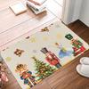 Christmas Nutcracker Welcome Doormat Non-Slip Machine Washable Carpet for Living Room Bedroom Bathroom Kitchen and Laundry Rug