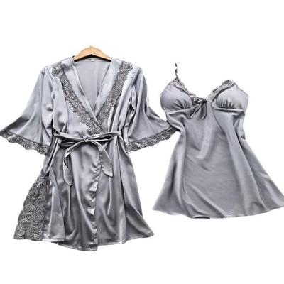 Charming Satin Lingerie Pajama Set: Imitation Silk Camisole & Shorts