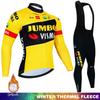 JUMBO Fleece Cycling Bib Set Men Women Warm Winter Bike Jersey Road Mountain Biking